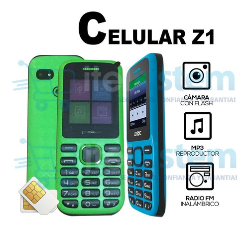 Celular Basico Barato Z1 Radio Duos Camara Itelsistem