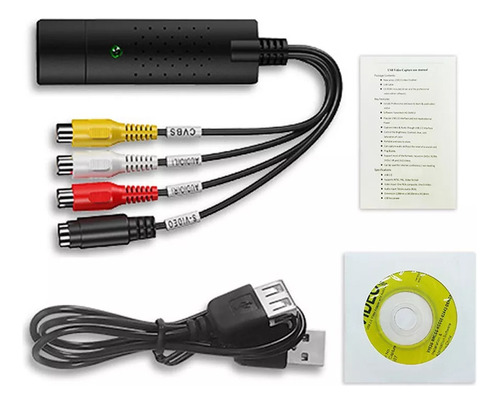 Convertidor De Vídeo Multicolor Vhs Para Digital Usb 2.0