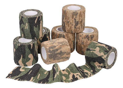 Pack 4 Cintas De Camuflaje Elástica Táctico Caza Aire Libre