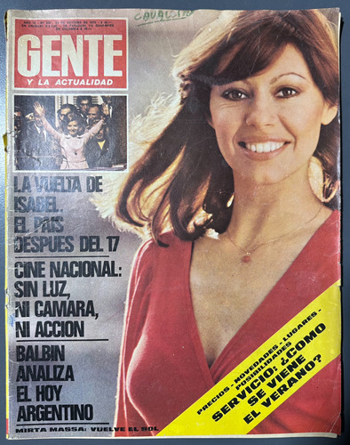 Gente N° 535  Borges Charly Garcia Balbin Isabel Oct 1975