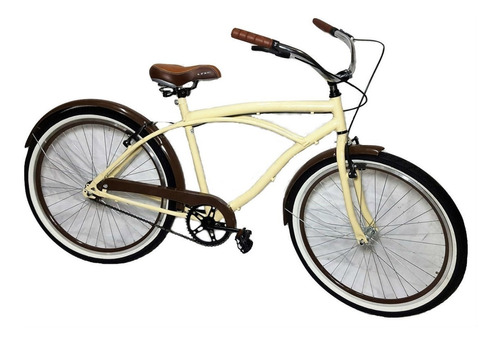 Bicicleta Aro 26 Vintage Retro Beach Caiçara Com Pneu Faixa 