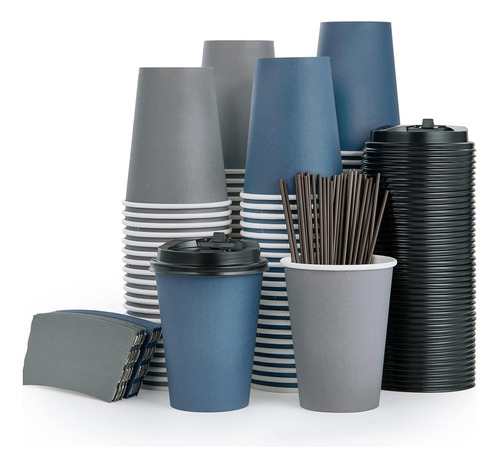 Paquete De 100 Tazas De Café De Papel Litopak De 12 Oz, Café