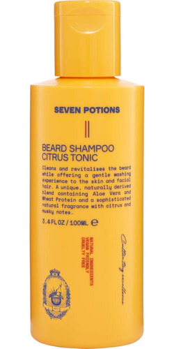 Seven Potions Champu Para Barba Para Hombre, Suave, Limpiado