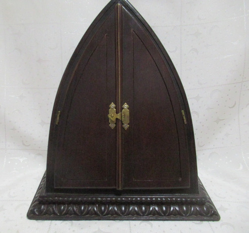 Antiguo Retablo Madera Figura Virgen María Firmada Ruffony (Usado)