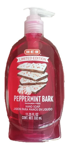 Jabón De Manos Aroma Menta Peppermint Bark Navidad 332ml