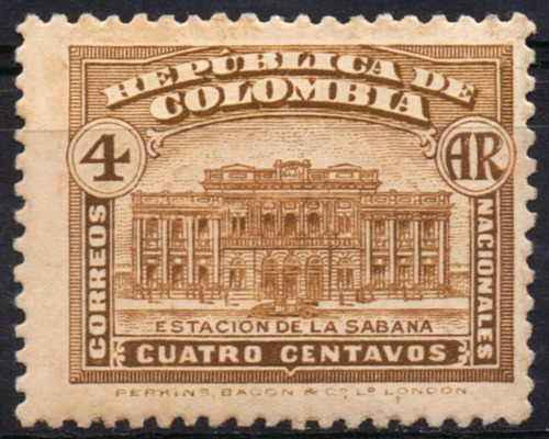 Colombia 4 Centavos Acuse De Recibo 1917 Estampilla A R 48