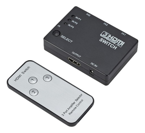 Switch Hdmi 3x1 3 Entradas 1 Salida Con Control Hd 1080p