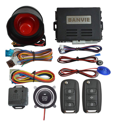 Banvie Sistema De Alarma De Coche Con Kit De Arranque Remoto