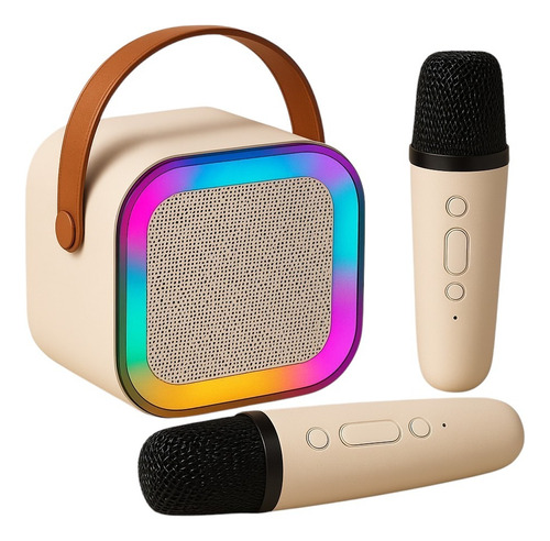 Caixinha De Som Karaokê C/ 2 Microfones Bluetooth Infantil