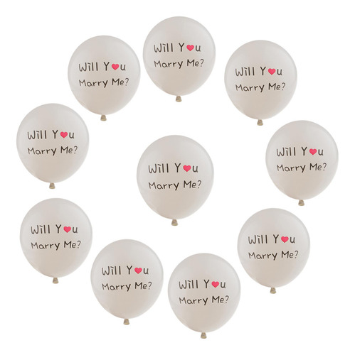 5 X 10x Globos De Látex Will You Marry Me, Accesorios Para