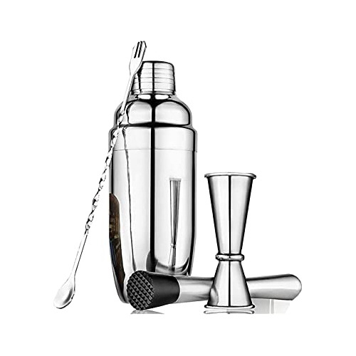 Set Coctelera Bartender Acero Inoxidable Profesional