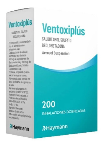 Ventoxiplus® Aerosol Inhalador Bucal | 200 Dosis