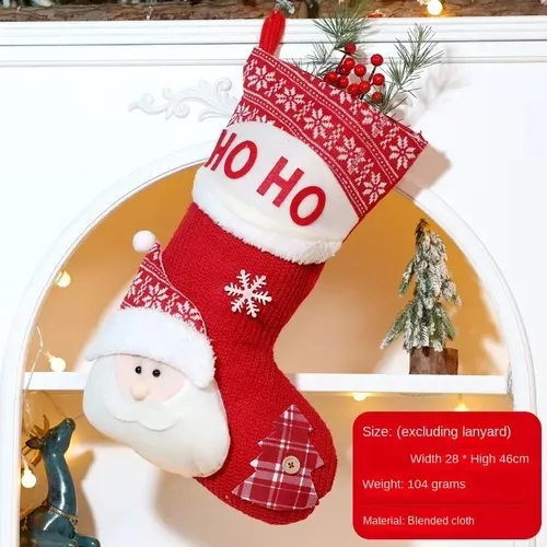 2pcs Christmas Dimensional Stocking Bolsa Regalo Para Niños