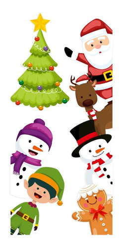 Vinil Sticker Decorativo Navideño Feliz Navidad Para Ventana