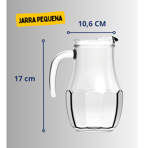 Jarra De Vidro Tango 750 Ml P/ Suco, Agua, Chá Frio, Nadir