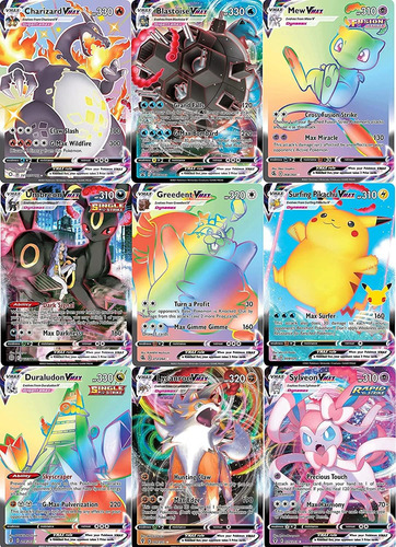 Tarjeta Pokémon Vmax Bundle - 1 Tarjeta De Arco Iris Rara Se