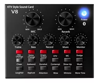 Interface Audio Tarjeta De Sonido V8 Live Stream Pc Celular