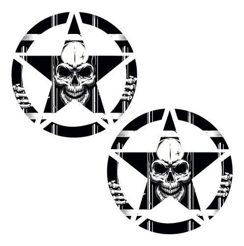 Calcas Sticker Us Army Skull Impresion Puertas Costados Sa24
