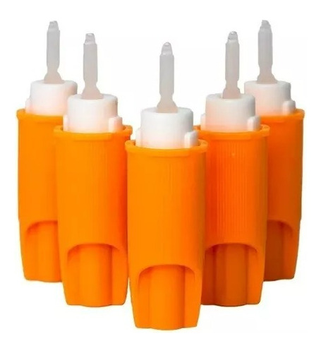 Lanceta de seguridad automática Medlevensohn, 100 unidades, color naranja