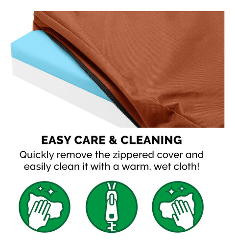 Furhaven Funda De Repuesto Para Cama De Perro Resistente Al Agua Para Interiores Y Exteriores, Color Castaño, Grande