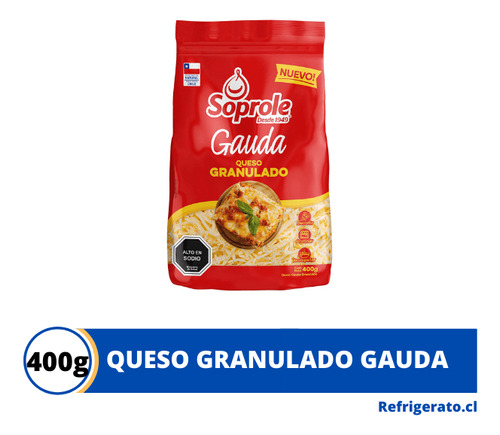 Queso Granulado Gauda Hebras 400gr Soprole