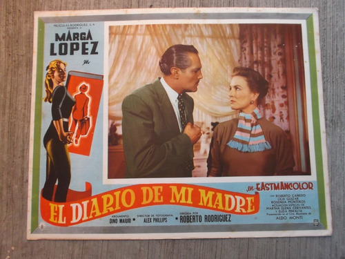 Vintage Lobby Card Roberto Cañedo En El Diario De Mi Madre!