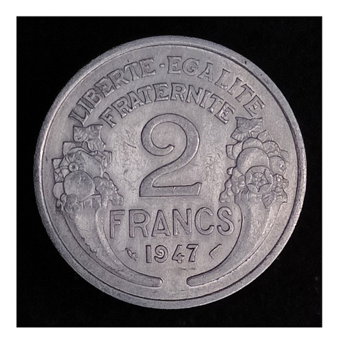 Francia 2 Francos 1947 Exc Km 886a.1