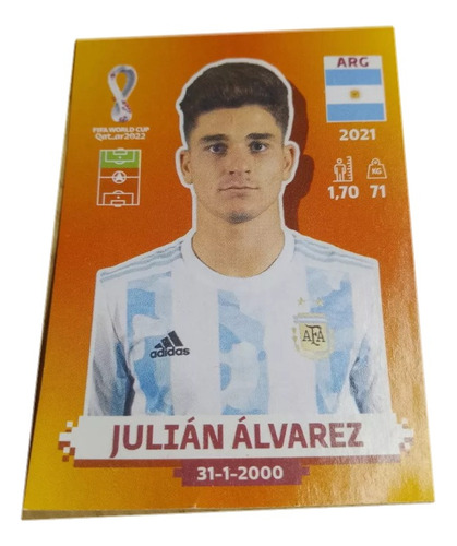 Figurita Julián Álvarez Mundial Qatar 2022