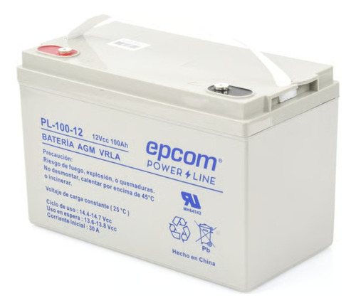Bateria Epcom Agm Ciclado Profundo Grado Solar 12v 100 Ah