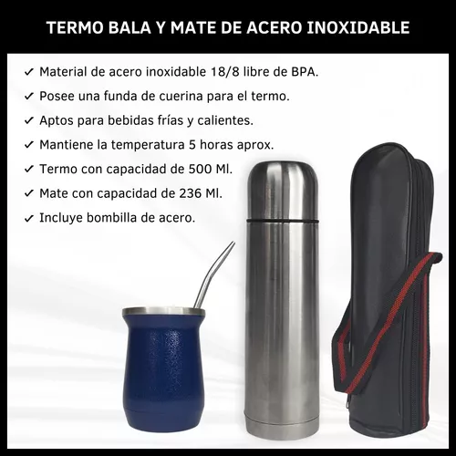 Termo en acero inoxidable 500ml para café caliente o bebidas frías