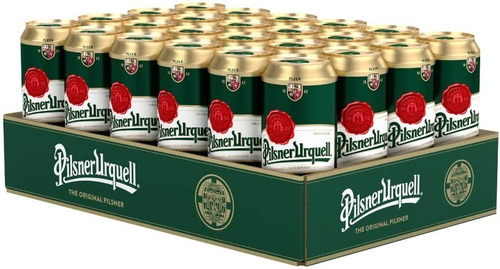 24 Latas De Cerveza Checa Pilsner Urquell 500ml