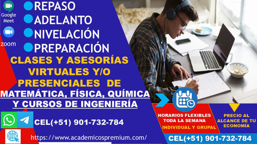 Clases De Matemática, Física, Química E Ingeniería