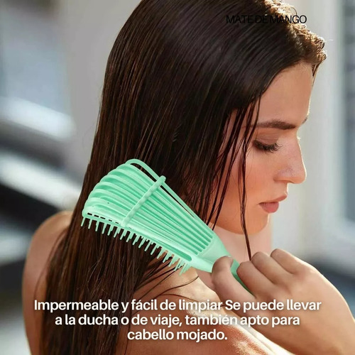 Cepillo Para Cabello Masajeador Desenredar Rizado Mujeres