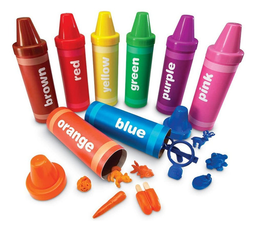 Learning Resources Rainbow Clasing Crayons - 56 Piezas, Edad