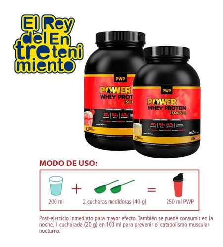 Suplemento Pwp Whey Protein Isolate 908g + Theraband! El Rey