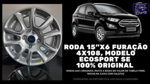 JOGO DE 4 RODAS ARO 15 ORIGINAL FORD, KA FREESTYLE FIESTA ECOSPORT