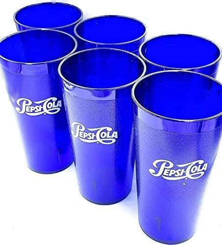 Supply Depot Juego 6 Vaso Plastico Pepsi Royal Blue 32 Onza