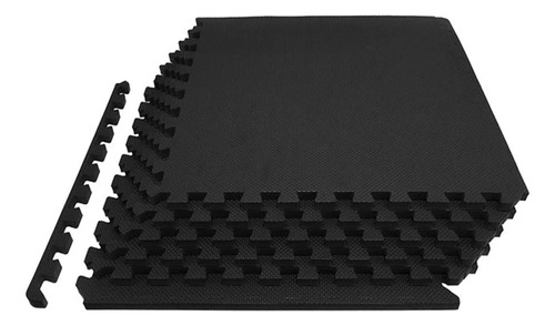 Mat De Ejercicio Puzzle De Espuma Eva Negro Calidad Alta