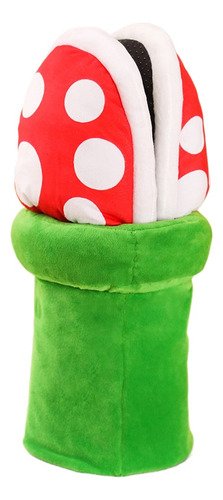 Pantufla Peluche Planta Carnivora Mario Bros Unisex Con Bote