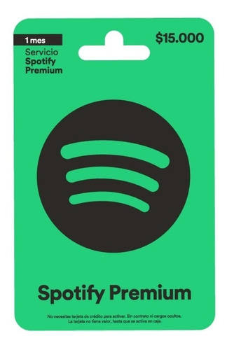 Tarjeta De Regalo Spotify Premium 3 Meses Entrega Inmediata