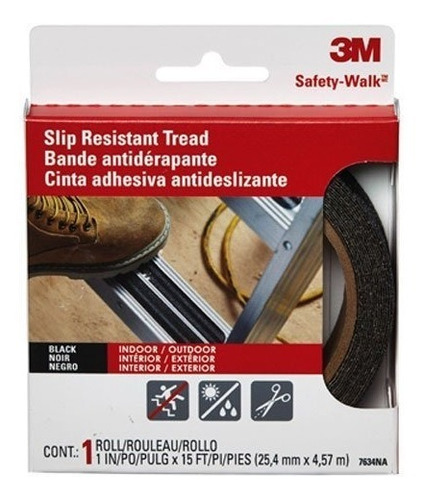 Cinta Antideslizante 2.5cm. X 5mt. 3m Safety