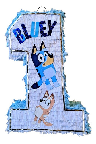 Piñata Bluey 1 Año Artesanal Personalizada Modelo 6