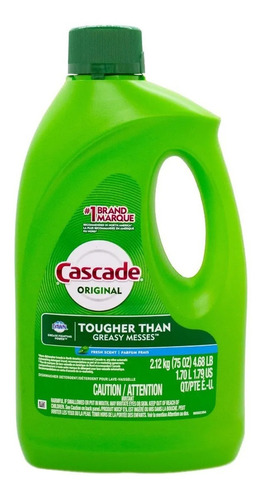 Detergente Cascade Gel Fresh original en botella 1.7 L