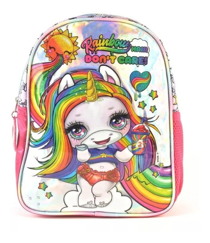 Mochila Poopsie Rainbow Unicornio Espalda 12p Jardín Escolar