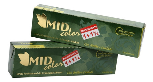 Coloração Mid Color Midori - 1.0 Preto 60 Gr