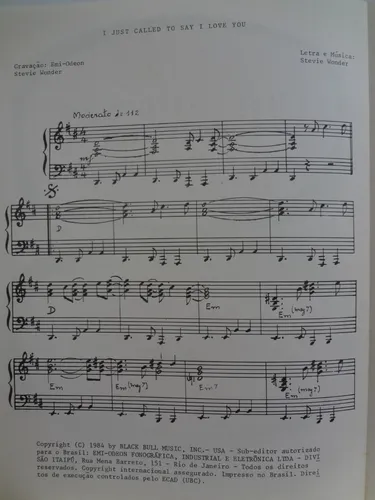 Sabe a Tradução da Música: I Just Called to Say I Love You - Stevie W