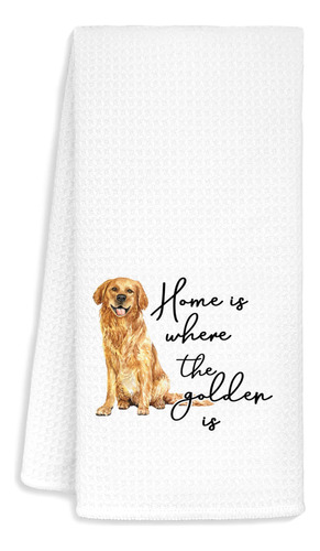 Decoracion Golden Retriever Regalo Toalla Cocina Gloden Para