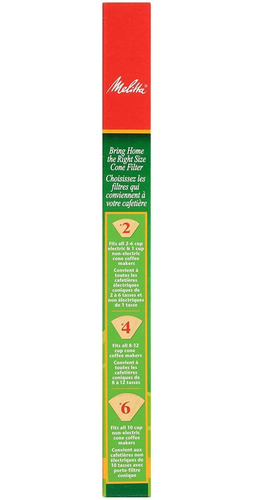 Melitta # 6 Cono Filtros De Café, Natural Brown, 40 Count (p