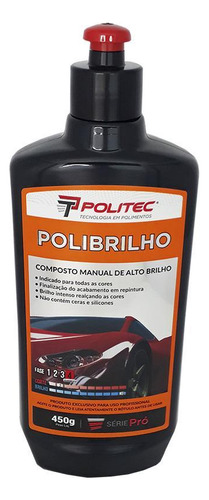 Composto Polidor De Alto Brilho Polibrilho 450g Politec
