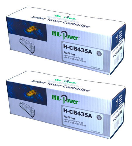 2 Toner Cb435a 35a Ink-power P1005 P1006 